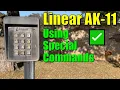 Linear AK-11 Keypad How to Program Extra Features and Special Commands