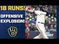 Brewers Score 18 Runs as Rowdy Tallies Franchise-Record 8 RBI