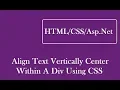 How To Align Text Vertically Center In Div Using CSS