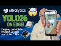Complete Guide Deploy Ultralytics YOLO26 on 3 Platforms in 20 Minutes