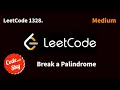 1328 Break a Palindrome LeetCode C