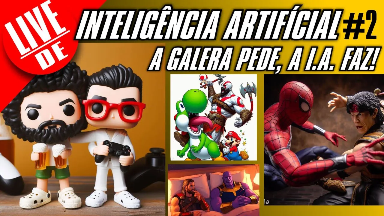 ???? LIVE DE INTELIGÊNCIA ARTIFÍCIAL #2 - A MELHOR SUGESTÃO DA GALERA ENTRARÁ NO NOSSO VÍDEO #ia