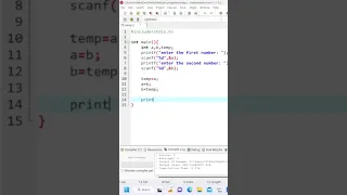 Swap two numbers in c language program to swap two numbers in c language