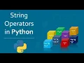 Python series session 10 String Operators String Concatenation String Replication