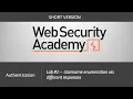 Authentication Vulnerabilities - Lab Username enumeration via different responses Short Version