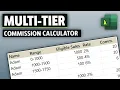 How to calculate Multi-tier commission in Excel - Tiered Structure