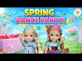 Spring dance party Elsa Anna toddlers - Barbie dolls