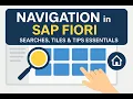 3 3 SAP Fiori - Basics of Navigation Managing Saved Searches