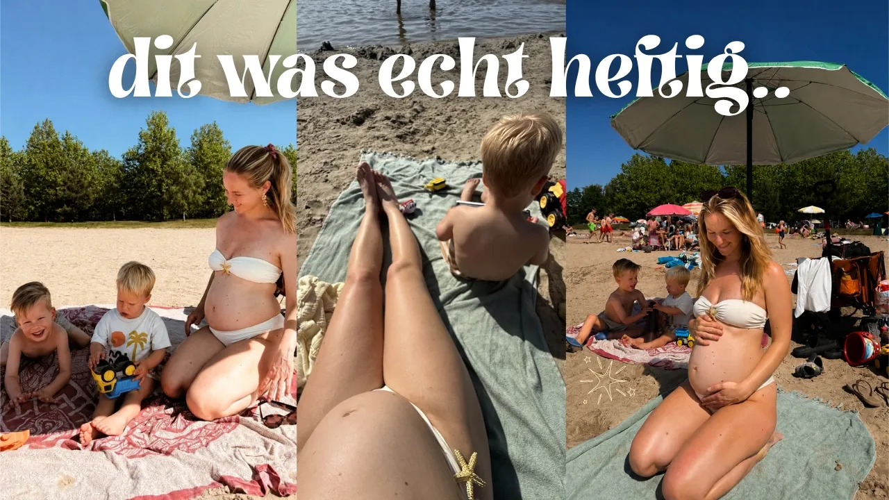 Hij dacht dat er werd ingebroken.. Stranddag & Buikupdate 25 weken Zwanger | Weekvlog✨