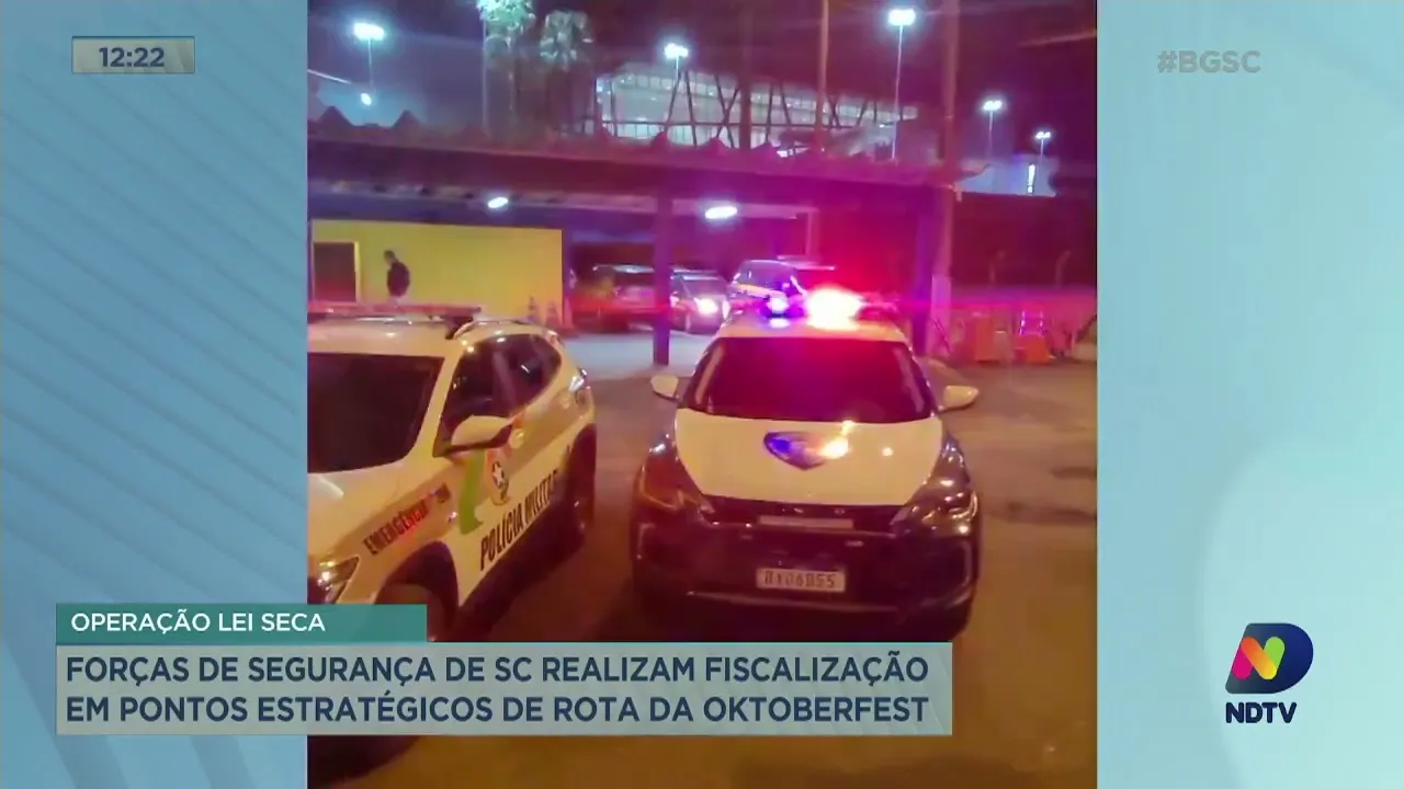 Forças de segurança de SC fiscalizam pontos estratégicos da rota que levam a 37ª Oktoberfest