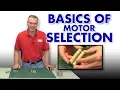 Basics of Motor Selection