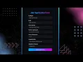 Creative Job Application Form using HTML CSS JavaScript Animated Form Design IT World