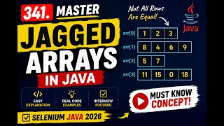 341 Jagged Arrays in Java Selenium Java 2026