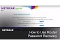How to use the Router Password Recovery feature NETGEAR