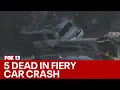 5 people killed in fiery car crash in Pierce County Washington