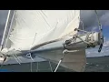 Sailing in strong winds  22 knotes -  Sailboat - St-Francois lake Qc