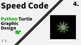 4 Python Turtle Graphic Design - Speed Code 3D Flower Design