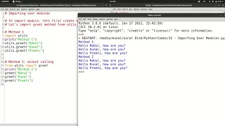 How to IMPORT user-defined MODULES in Python