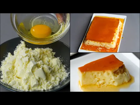 Download MP3 I Combined Egg With Milk Powder \u0026 Make This Creamy \u0026 Delicious Pudding Dessert | Powder Milk Pudding