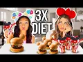 Eating 3X NAYVEE S DiET For 24 hours iN DISNEYLAND