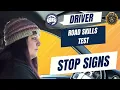 Utah DLD Road Skills Test Mandatory Maneuvers - Stop Sign Multiple Camera Views