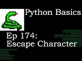 Python Basics Escape Character