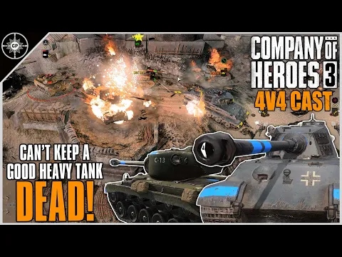 These Tank Aces Won't Die! | 4v4 Winter Line | CoH3 Cast 2.0 #130
