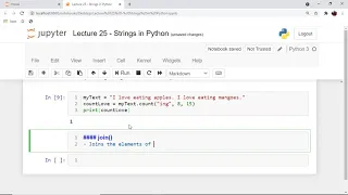 Mega Lecture 25 Strings in Python Part III