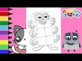 Coloring Numberblocks 7 8 and 9 Coloring Book Pages Sprinkled Donuts JR