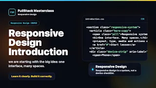Responsive Design Introduction Explained FullStack Masterclass Responsive Design Course