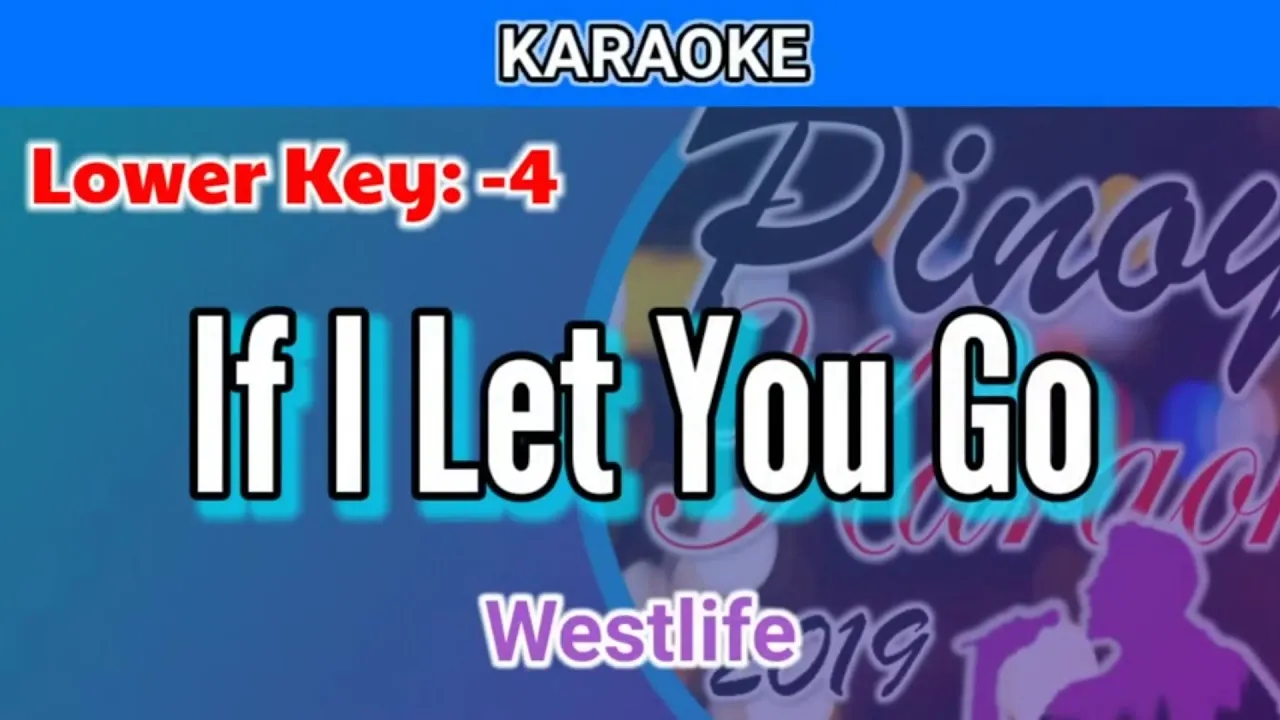 If I Let You Go by Westlife (Karaoke : Lower Key : -4)