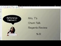 Mrs T s Chem Talk Reference Tables Regents Review N-R