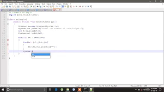 Java Programming Pattern - Asterisk Number Triangle