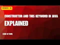 Session - 18 Constructor in java QA Mastery