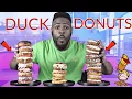 Trying ALL Of The Donuts At Duck Donuts Fan Favorites Breakfast Menu Duck Donut Mukbang