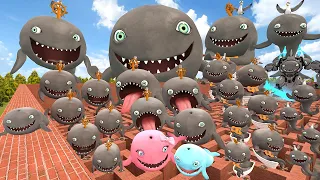 All Size Tiny To Giant Sea Life Whale Form Cyriak in Maze EP 20