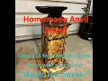 Homemade Anvil Stand using 4x4 posts with n added burnt finish