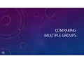 Comparing Multiple Groups