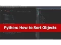 Python Tutorial Beginners Python Sort Objects