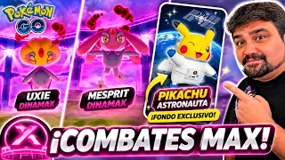 ¡MESPRIT y UXIE DINAMAX! 🤯 COMBATES MAX y PIKACHU ASTRONAUTA con FONDO EXCLUSIVO 🚀 | Pokémon GO