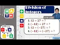 Dividing of Integers - Math 7