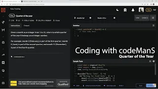 Codewars 8 kyu Quarter of the Year Javascript