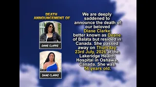 Diane Clarke Short Obituary