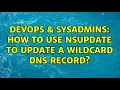 DevOps SysAdmins How to use nsupdate to update a wildcard dns record
