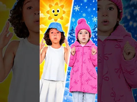 Hot and Cold with Neva! ☀️❄️ For Kids #shorts