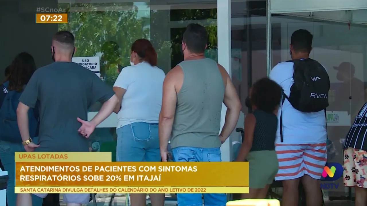Atendimentos de pacientes com sintomas respiratórios sobe 20% em Itajaí