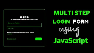 Multi-step Login form using HTML CSS JavaScript