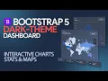 Create amazing dark-theme admin dashboard with interactive charts stats maps