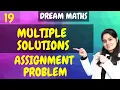 Introduction to Assignment Problem Multiple Solution Hungarian Method Linear Programming Dream Maths