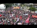 Lagu Pro-Palestinian demonstrators urging Brazil to cut diplomatic ties with Israel
